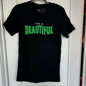 Life is Beautiful Black Tee - Short Sleeve Las Vegas Nevada